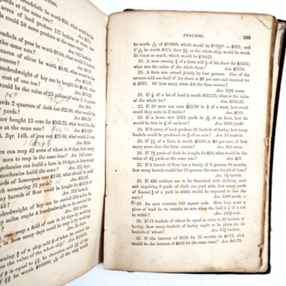 Higher Analytical Arithmetic 1870 HC by Shelton P Sanford 2nd Edition RARE - Picture 10 of 13